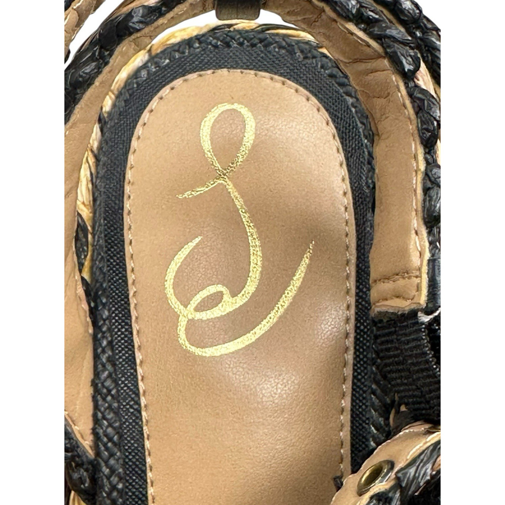 Sam Edelman Iliana Platform Sandal Womens 7.5M Woven Raffia Ankle Strap New $170 - Picture 8 of 10